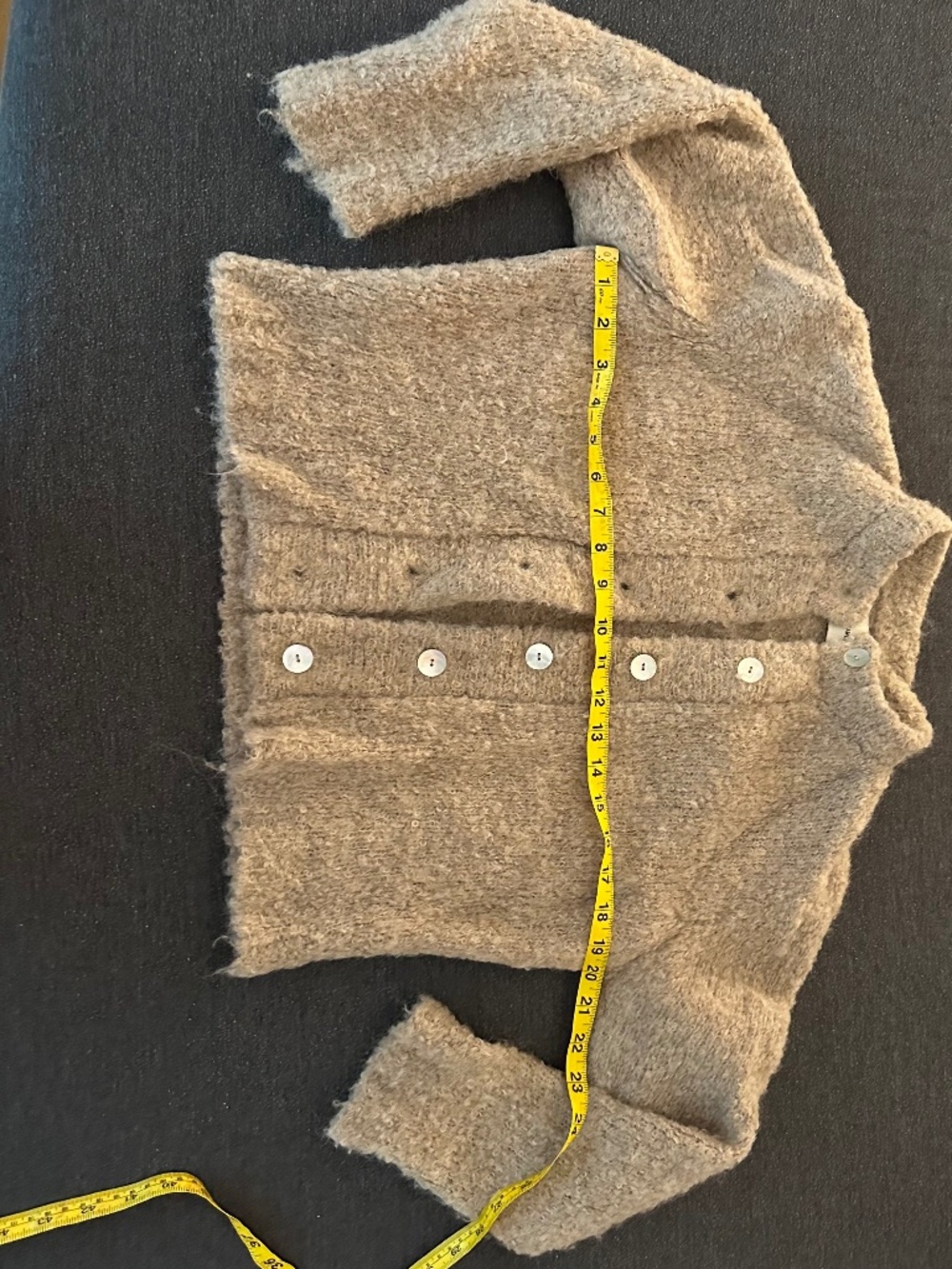 Maria Stanley Beige Alpaca Wool Cardigan Size Small